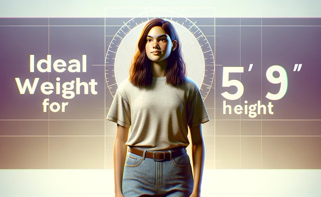 The ideal weight for women who are 5'9" is typically between 130 and 160 pounds.